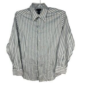 Axcess By Claiborne Mens XL Button Up Long Sleeve Striped Shirt